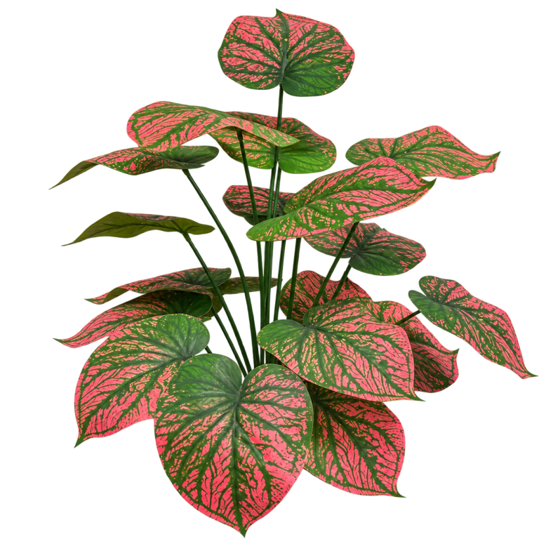 Style R30 — Pink foliage — 18 leaves — isolated product image