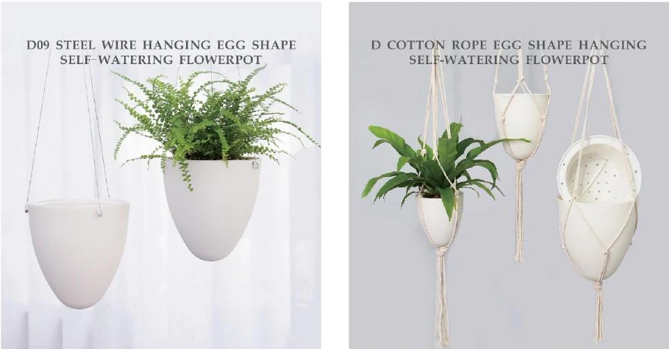 Egg-Shaped Hanging & Stand Pots — style reference 111